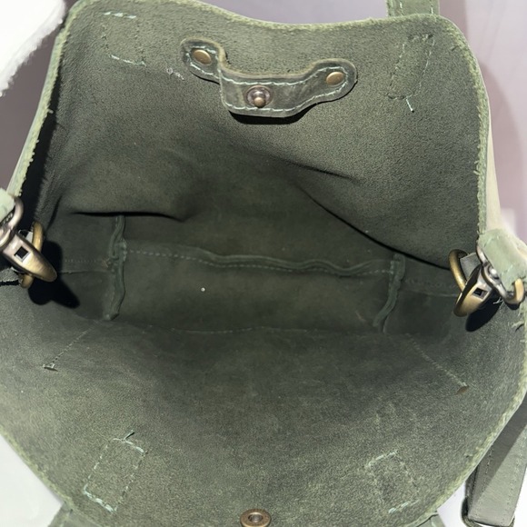 Portland Leather Goods PLG Mini Classic Crossbody Tote Bag Purse Forrest Green - Picture 6 of 13